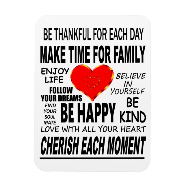 Ímã Palavras Inspirativas para viver (Vertical)