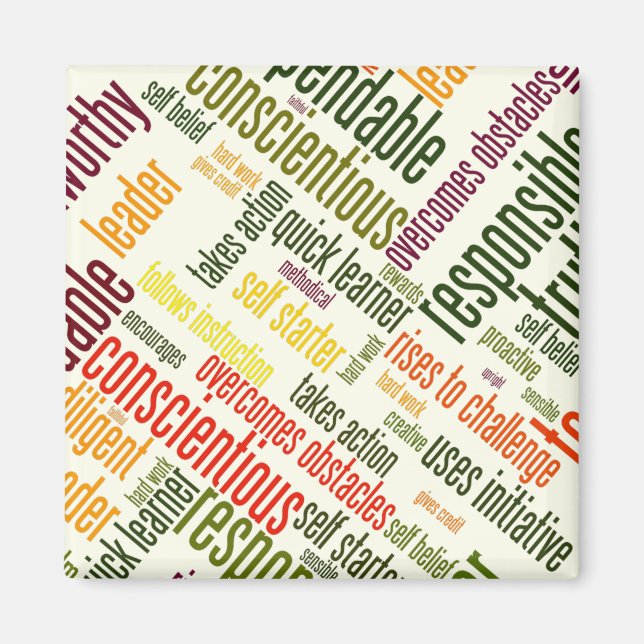 Imã Palavras Motivacionais #4 valores positivos (Frente)