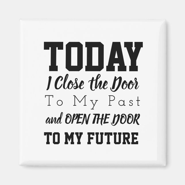 Imã Palavras Motivacionais Citam Preto e Branco (Frente)