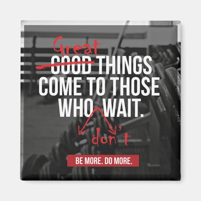 Imã Palavras Motivacionais do Workout de Construção de (Frente)