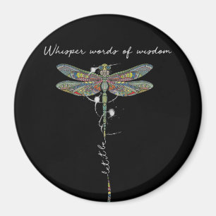 Imã Palavras Sussuras De Dragonfly De Brocade Sabedori