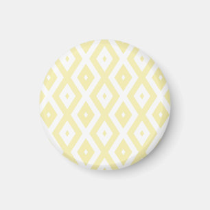 Imã Pale yellow and white diamond pattern