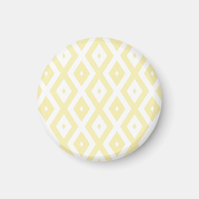 Imã Pale yellow and white diamond pattern (Frente)