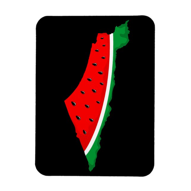 Ímã Palestina - Mapa Watermelon - Símbolo da liberdade (Vertical)