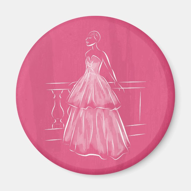 Imã Palhaço de Espaço Negativo Branco (Frente)