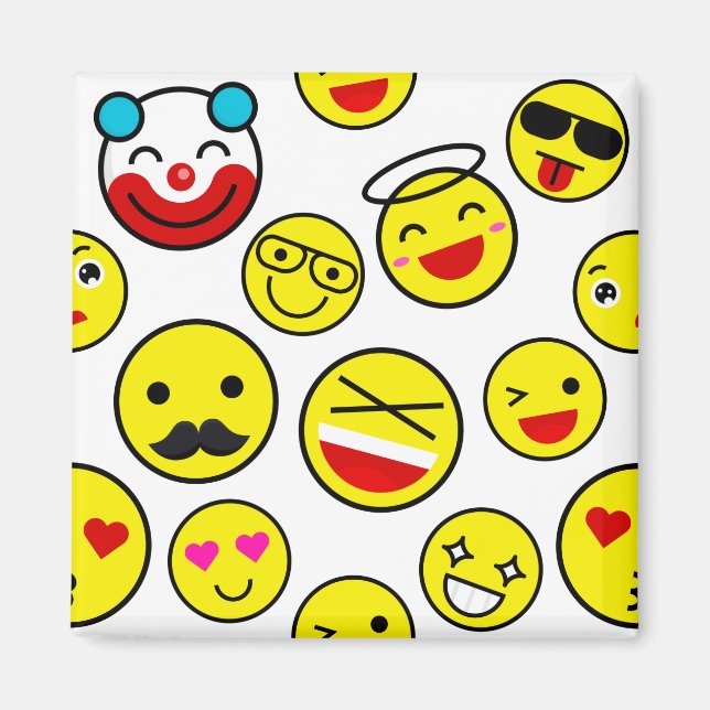 Imã palhaço engraçado emojis (Frente)