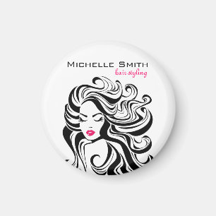 Imã Palhetas de cabelo liso, com cabelo encaracolado p