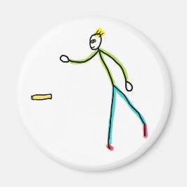 Imã Palito de Homem Jogando Kubb