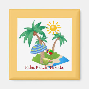 Imã Palm Beach, modelo de ímã de geladeira da Flóri