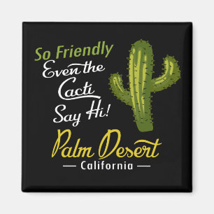 Imã Palm Desert Cactus Funny Retro