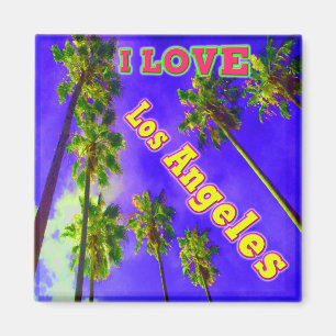 Imã "Palm Sky: Eu adoro o Magnet de Los Angeles 1"