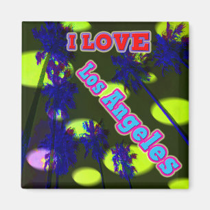 Imã "Palm Sky: Eu adoro o Magnet de Los Angeles 3"