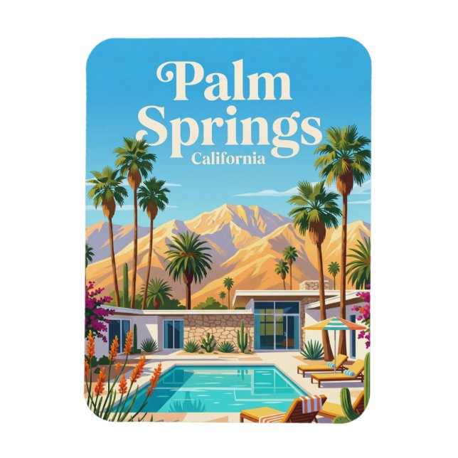 Ímã Palm Springs Califórnia (Vertical)