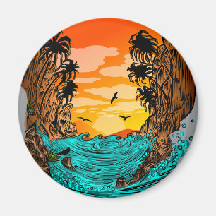 Imã Palm Tree Sunset