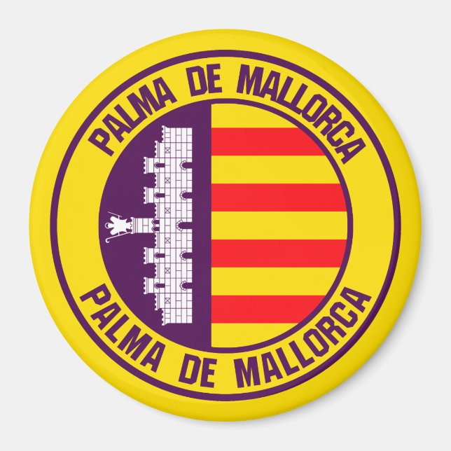 Imã Palma de Maiorca Round Emblem (Frente)