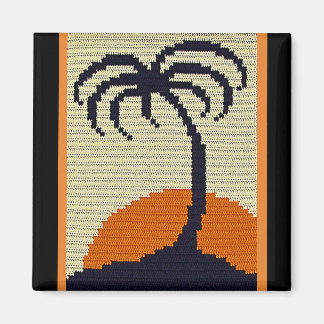 Imã Palma Tropical Árvore Laranja Raiva-Sol Impressão