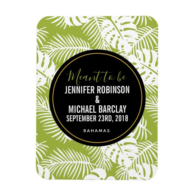 Ímã Palma Verde Deixa Padrão Florestal Tropical (Vertical)