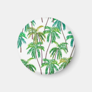 Imã Palmas acrílicas: Textura têxtil de verão.