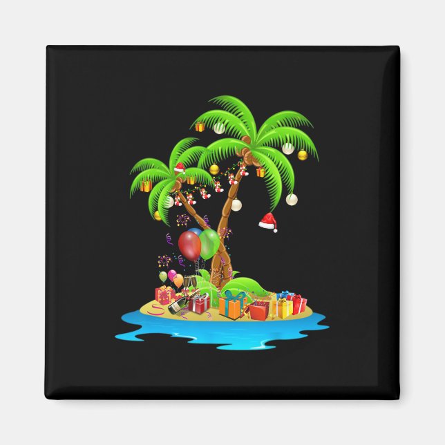 Imã Palmeira de Natal Tropical Xmas Coco Amostra Combi (Frente)