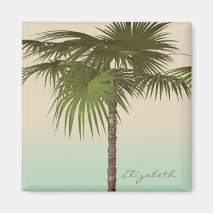 Imã Palmeira tropical romântica - personalizada