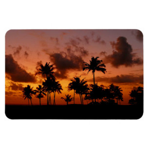 Ímã Palmeiras ao pôr do sol - vermelho