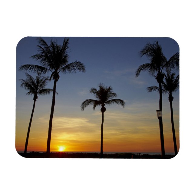 Ímã Palmeiras e pôr do sol, Praia de Mindil (Horizontal)