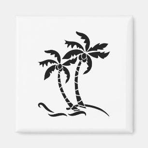 Imã Palmeiras Tropicais Gráfico Praia Férias Verão