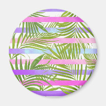 Palmeiras tropicais, listras violetas rosa moderna