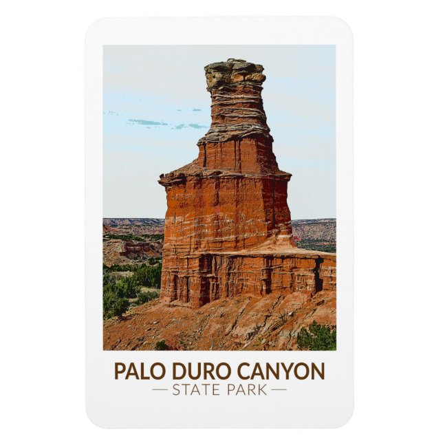 Ímã Palo Duro Canyon State Park Texas Art (Vertical)
