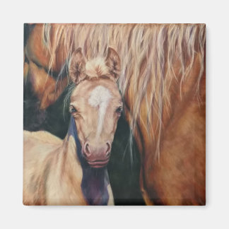 Imã Palomino Mare with cremello foal