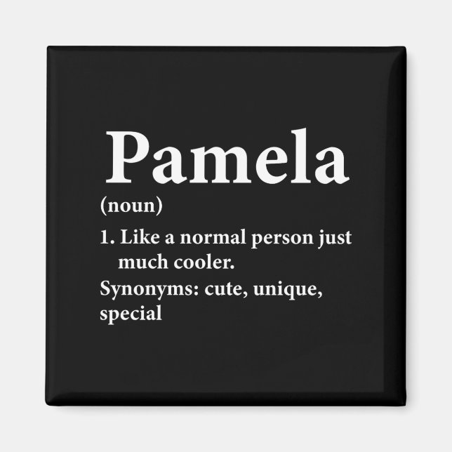 Imã Pamela Name Definition Funny D  (Frente)