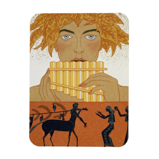 Ímã Pan Piper, ilustração de Les Mythes de Paul (Vertical)