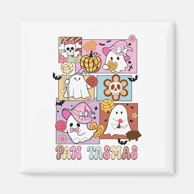 Imã Pan Tasmas Ghost Pumpkin Spooky Conchas Halloween (Frente)