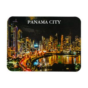 Ímã Panamá Cidade por Noite Cobra Skyline