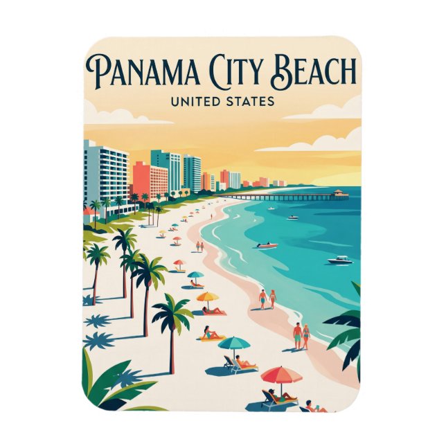 Ímã Panama City Beach Flórida (Vertical)