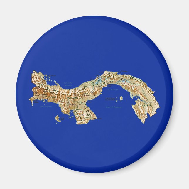 Imã Panamá Map Magnet (Frente)