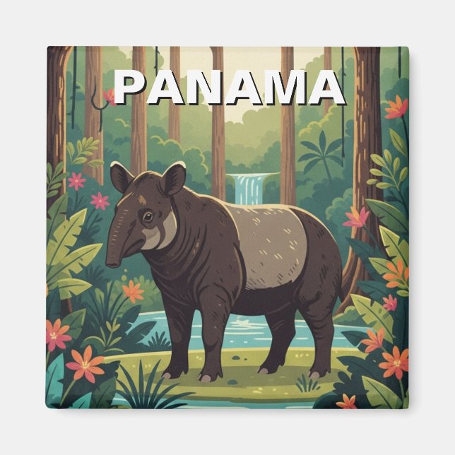 Imã Panamá Tapir na Viagem do Parque Nacional de Coiba (Frente)