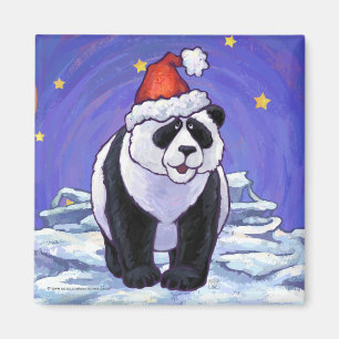 Imã Panda Bear Christmas