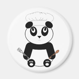 Imã Panda Bear com o chapéu de chef
