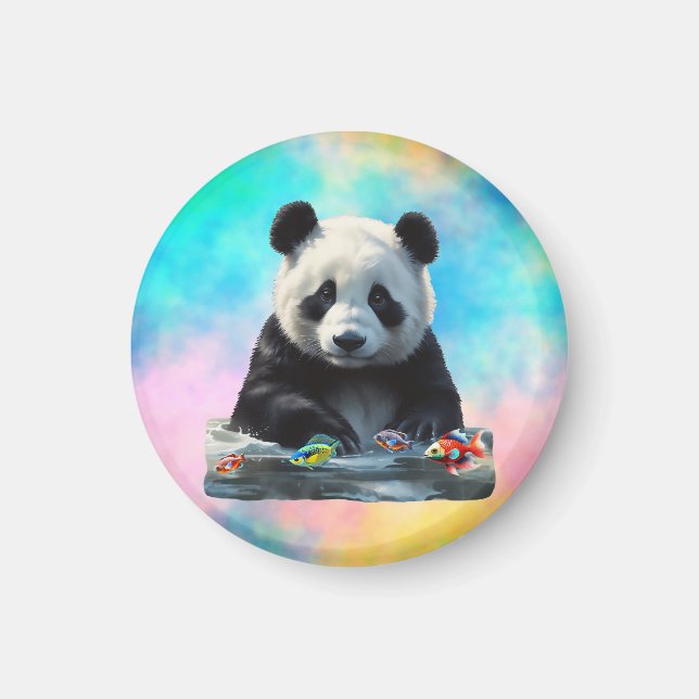 Imã Panda bonita com os brinquedos (Frente)