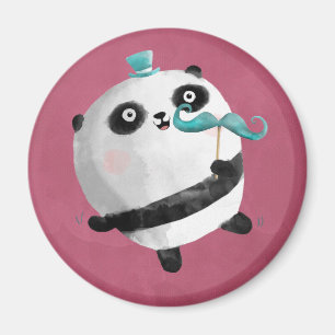 Imã Panda com bigodes