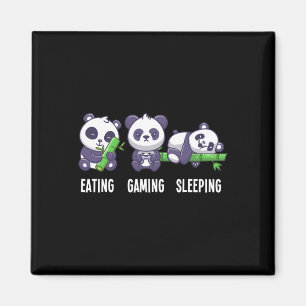 Imã Panda Comendo Jogos Dormindo Para Jogo Multijogado
