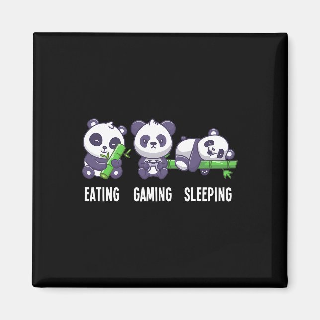 Imã Panda Comendo Jogos Dormindo Para Jogo Multijogado (Frente)