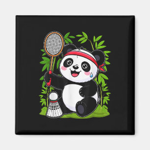 Imã Panda de Badminton Esgotado - Ani de Petisco Engra