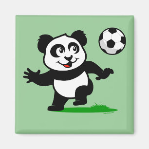 Imã Panda de Futebol Bonito