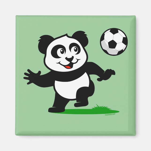 Imã Panda de Futebol Bonito (Frente)