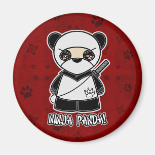 Imã Panda de Ninja! No ímã vermelho