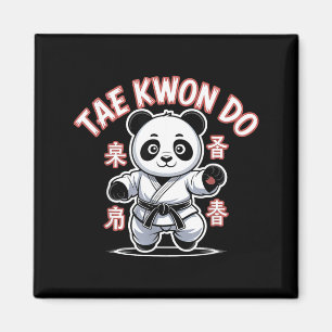 Imã Panda de Taekwondo engraçado Tkd coreano