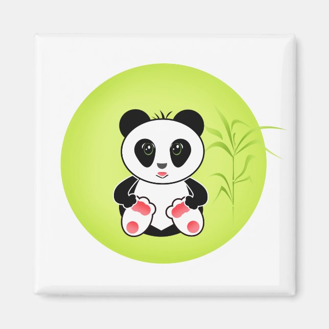 Imã Panda, desenho animado, crianças (Frente)
