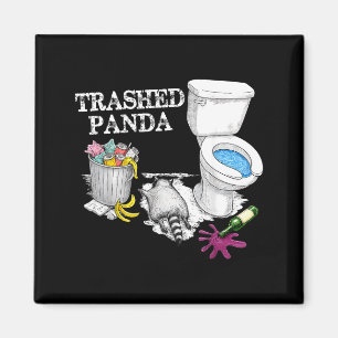 Imã Panda Destruído Racoon Bêbado Animal de Festa Meme